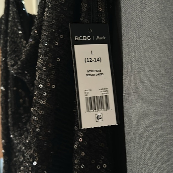 BCBG Paris Women's Sequin Slip on lined Dress NWT Size Large (12-14) 😍 🤩 - Picture 6 of 13